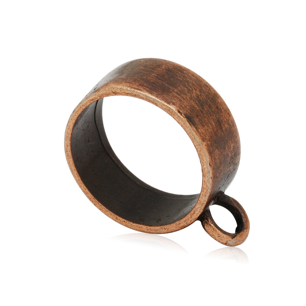 18mm Open Back Bezel Pendant,Antique Copper Round Pipe Open Back Bezel for Resin,Bezel Necklace,Sold 10pcs/lot