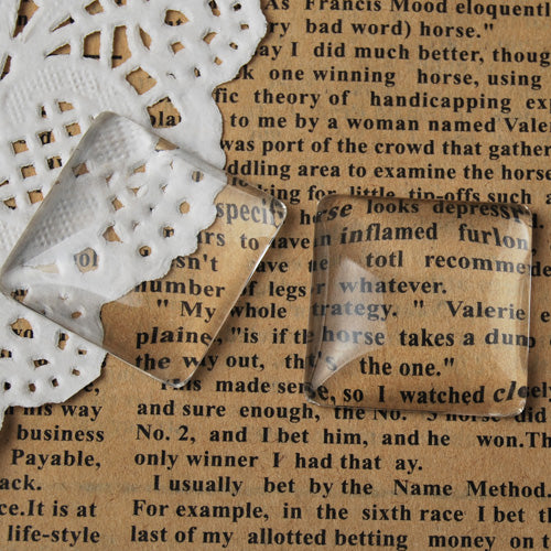 100 25MM square Flat Back  clear Crystal glass Cabochon,Top quality