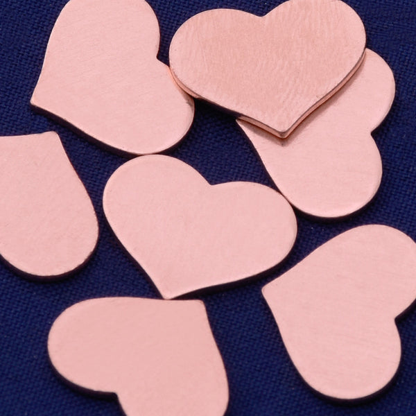 20pcs about 1/2"x3/8" tibetara® Copper Heart shape Stamping supplies Metal Blank Fantastic Shine 18 Gauges
