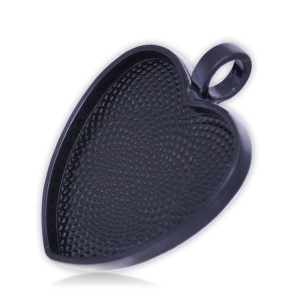 25MM(1inch) Black  Heart Pendant tray,zinc Alloy filled,20pcs/lot