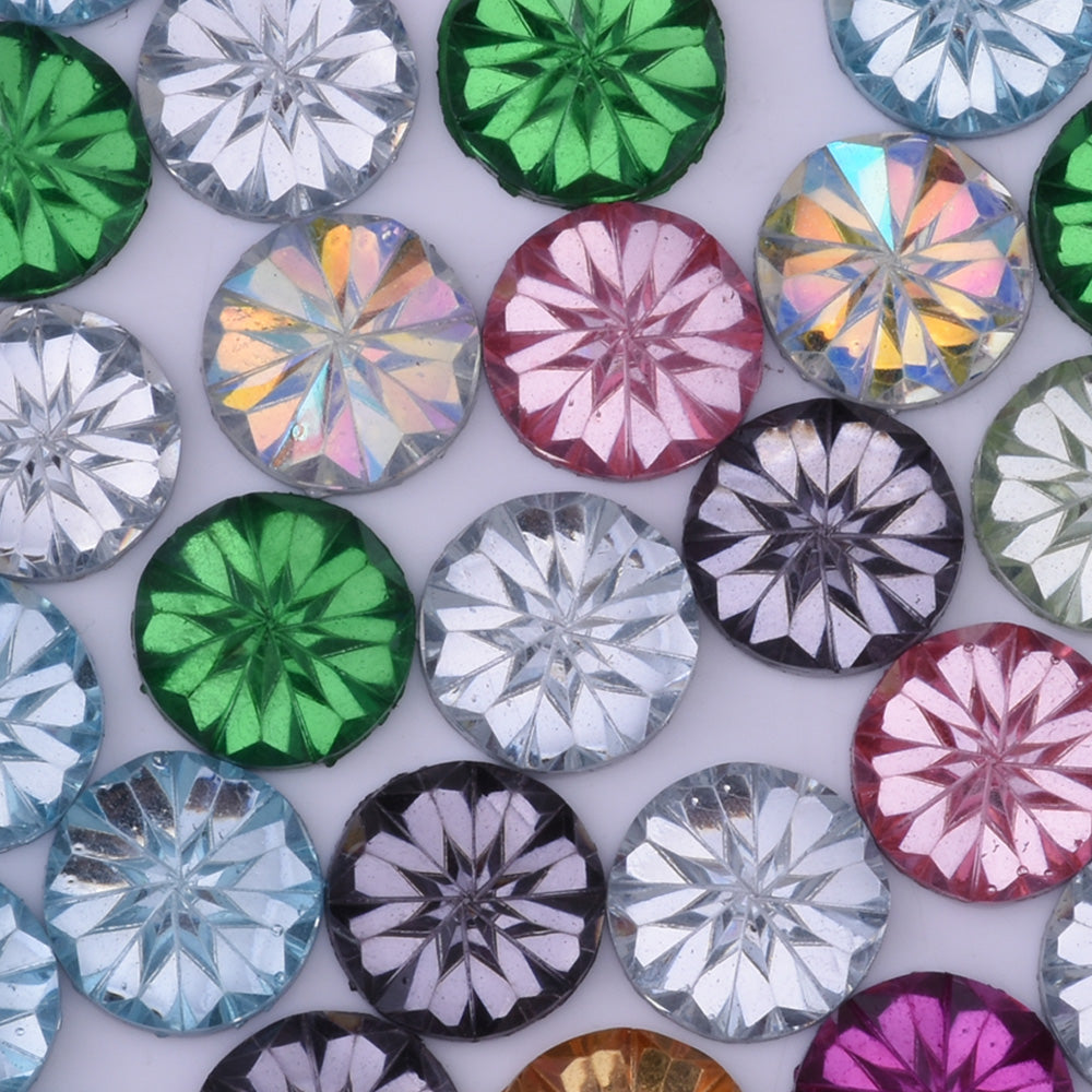 10mm Round Druzy Resin Embellishment Cabochons Prism Cabochons Glitter Cabochons Mixed colors