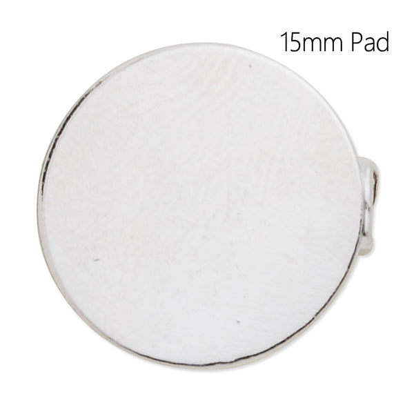 Brooch With 15MM Round Pad,Nickel plated,brass filled,20pcs/lot