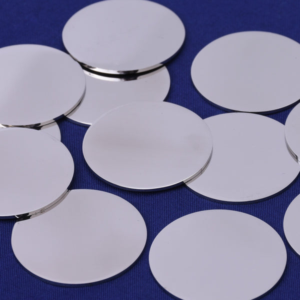 10 tibetara® Stainless Steel Stamping Blank Tags about 35mm Diy Round Craft Making Discs