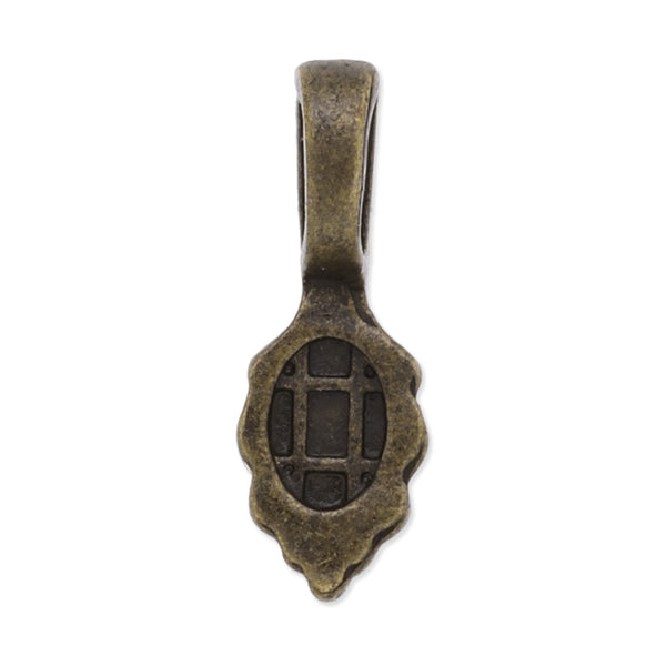 6.5x18.5mm Vintage Oval Bails,Match Glue On Pendant Bails for Jewelry,Zinc Alloy Filled,Antique Bronze plated,50pcs/lot