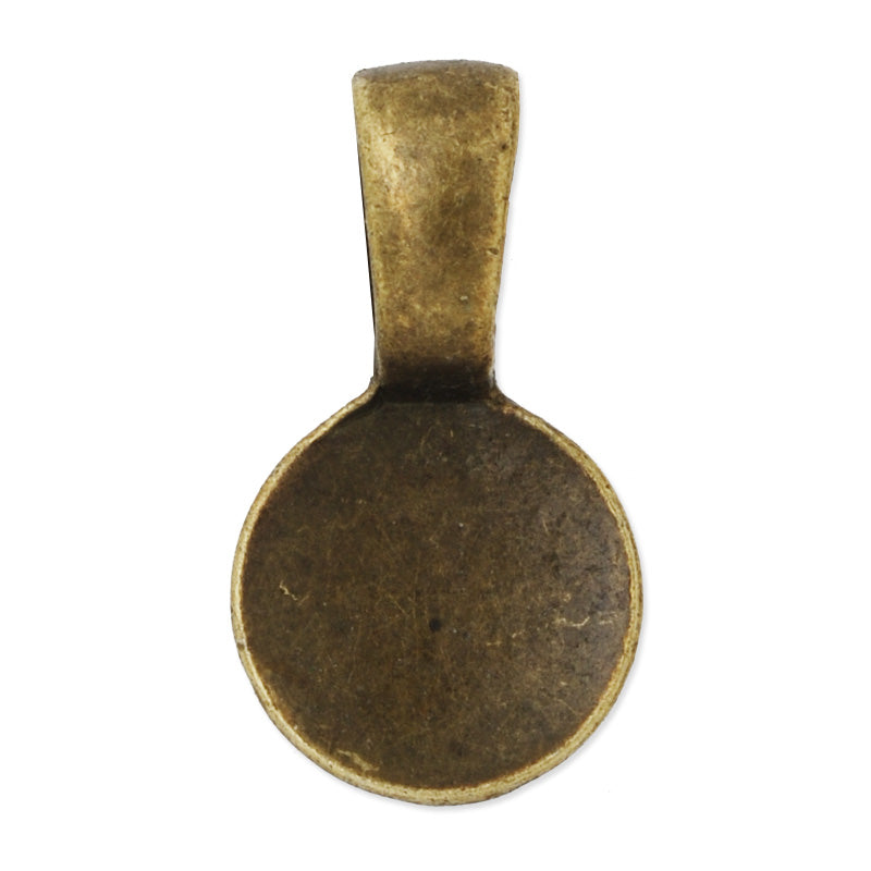 10x18mm Vintage Art Bails,Match Glue On Pendant Bails for Jewelry,Zinc Alloy Filled,Antique Bronze plated,50 Pieces/lot