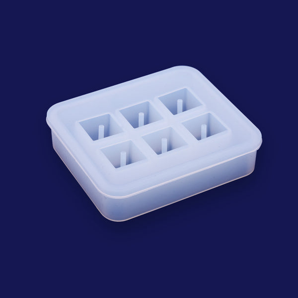 1 pcs Crystal silicone mold 16mm Cube Jewellery Making  Cabochons for earrings pendant Resin Silicone Mould With hole