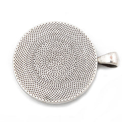 Antique Silver，30mm  Round Cameo Cabochon Bezel Base Setting Pendants，Sold 20PCS  Per Lot