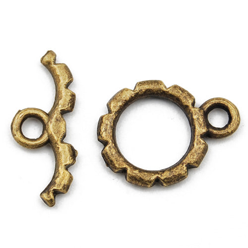 Casting Toggle Clasp,Anqitue Bronze plated,14MM*20MM,Sold 200 sets per pkg
