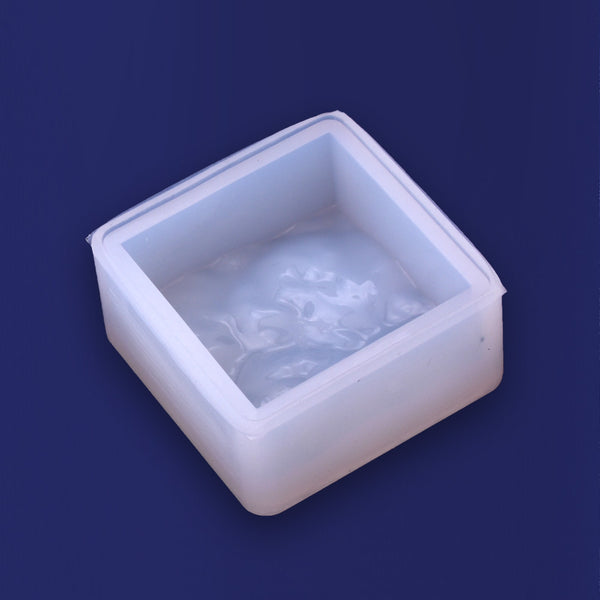 1 pcs Handmade clear silicone mould for resin jewellery ,Cabochons for earrings, pendants, polymer clay,Water Ripple Effect 30x30mm