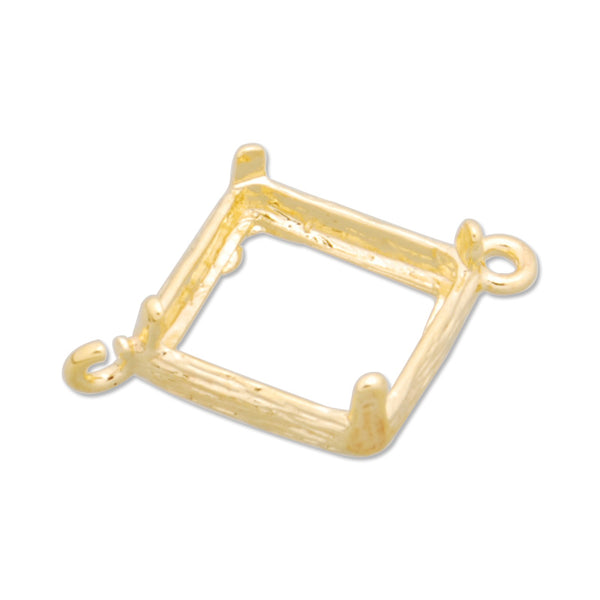 8*8MM Copper Gemstone Bezel,Gold, Square,gemstone connector,sold 20pcs per lot