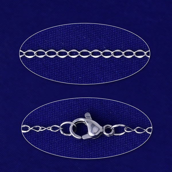 0.3*0.18mm link Stainless Steel Chain with Lobster Clasp necklace chain Custom handMade 20"51mm 5pcs 10173903