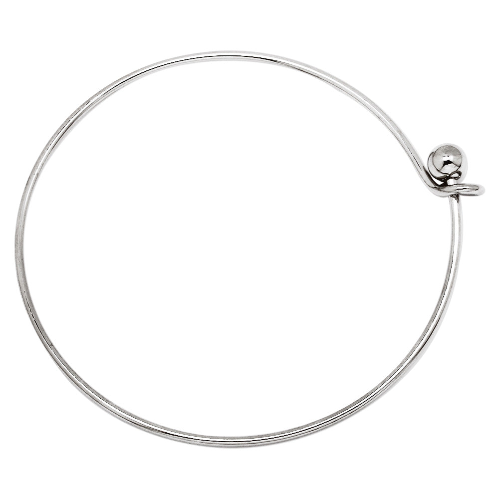 60mm  Imitation Rhodium Diameter Adjustable Charm Bracelet Bangle,Expandable Bracelet Wire,Thickness 1.5mm Copper Ring,5pcs/lot