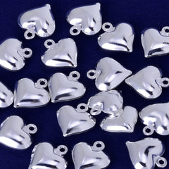 About 11*13mm tibetara® Brass heart tag charms gift heart charms Pendant Craft Supplies thickness 4.6MM plated silver 20pcs