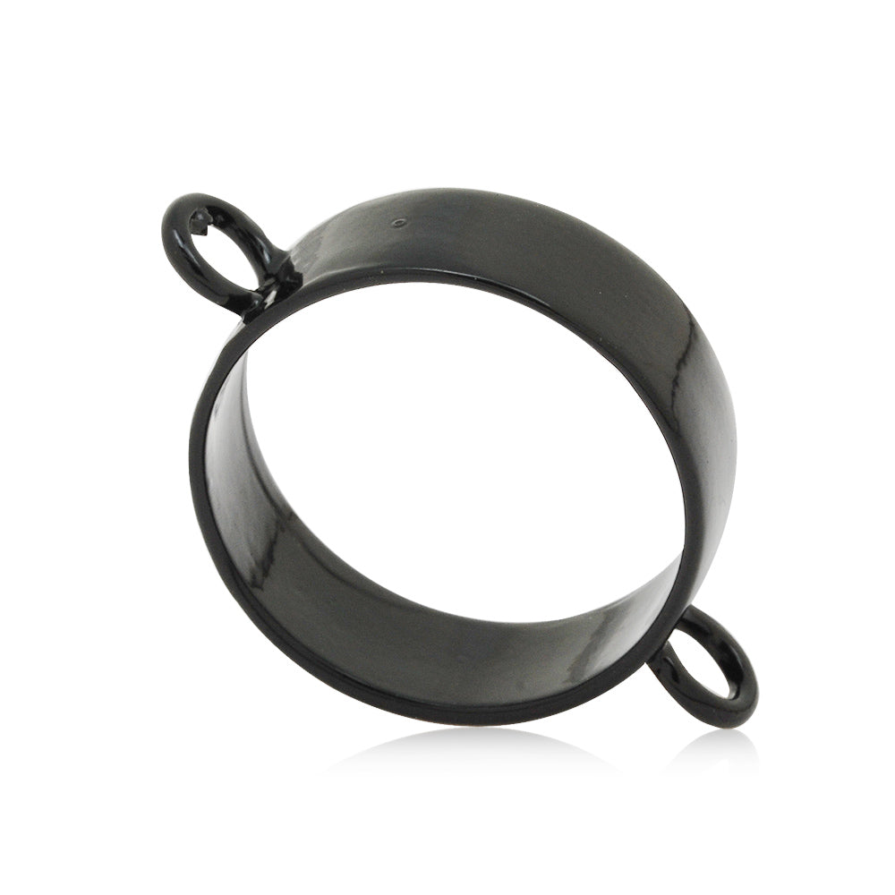 23mm Round Open Back Bezel Pendant,Black Pipe Bezel Necklace,Bezels for Resin,Open Back Frame,Sold 10pcs/lot