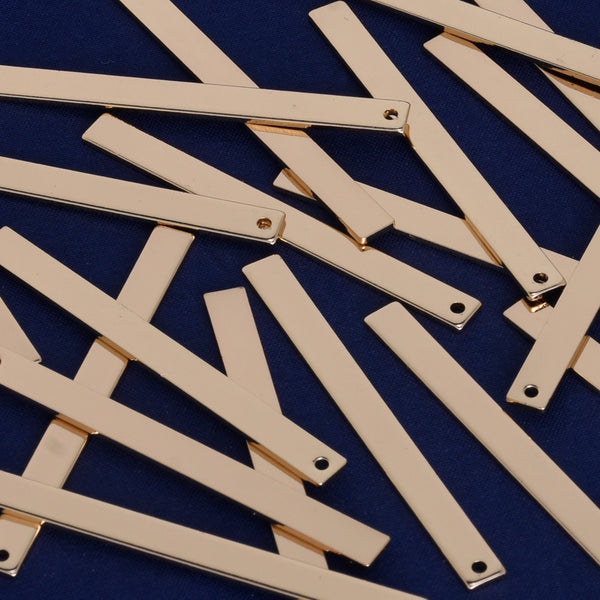2"*1/8" Brass stamping bars jewelry stamping blanks Bar Blanks Great for stamping and engraving 18 Gauges plated gold 10pcs