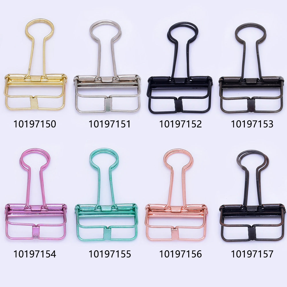 tibetara 40*19*5mm Simple metal Binder Clip Stencil Clip Frame Clip for Traveler's Notebook Rose Gold 10pcs