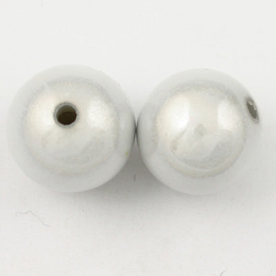 Top Quality 18mm Round Miracle Beads,White,Sold per pkg of about 170 Pcs