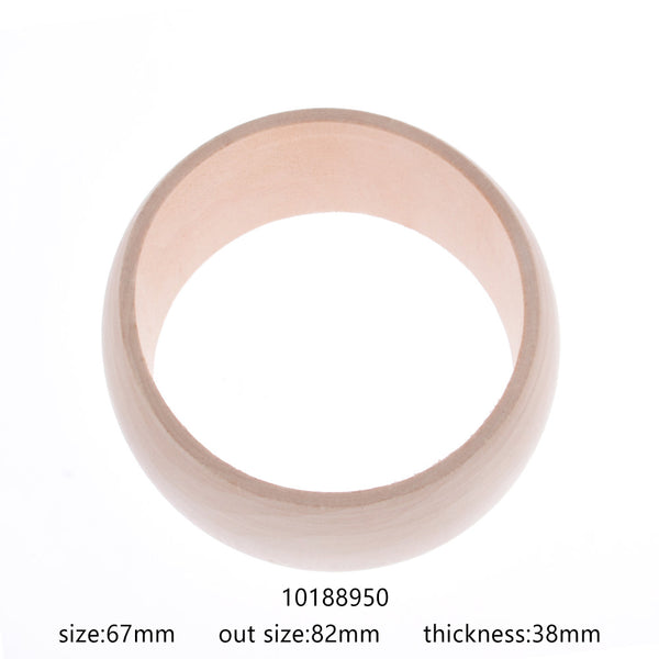 67mm unfinished round natural bangle raw wood bangle Gift for Her Jewelry Supply  ready to be painted 2pcs