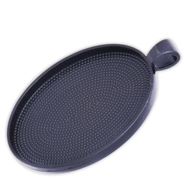 30*40mm Oval Cameo Cabochon Base Setting Pendants,] Black Plated,Lead Free And Nickel Free,Sold 20PCS Per Lot