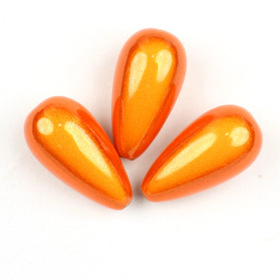 Top Quality 12*23mm Teardrop Miracle Beads,Orange,Sold per pkg of about 310 Pcs