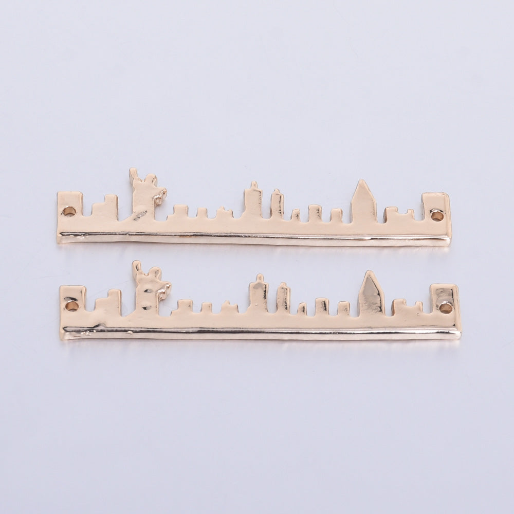 About 48*20mm City Necklace City Pendant Minimalist Necklace Jewelry visitors necklace Washington Skyline Pendant Necklace gold 1pcs