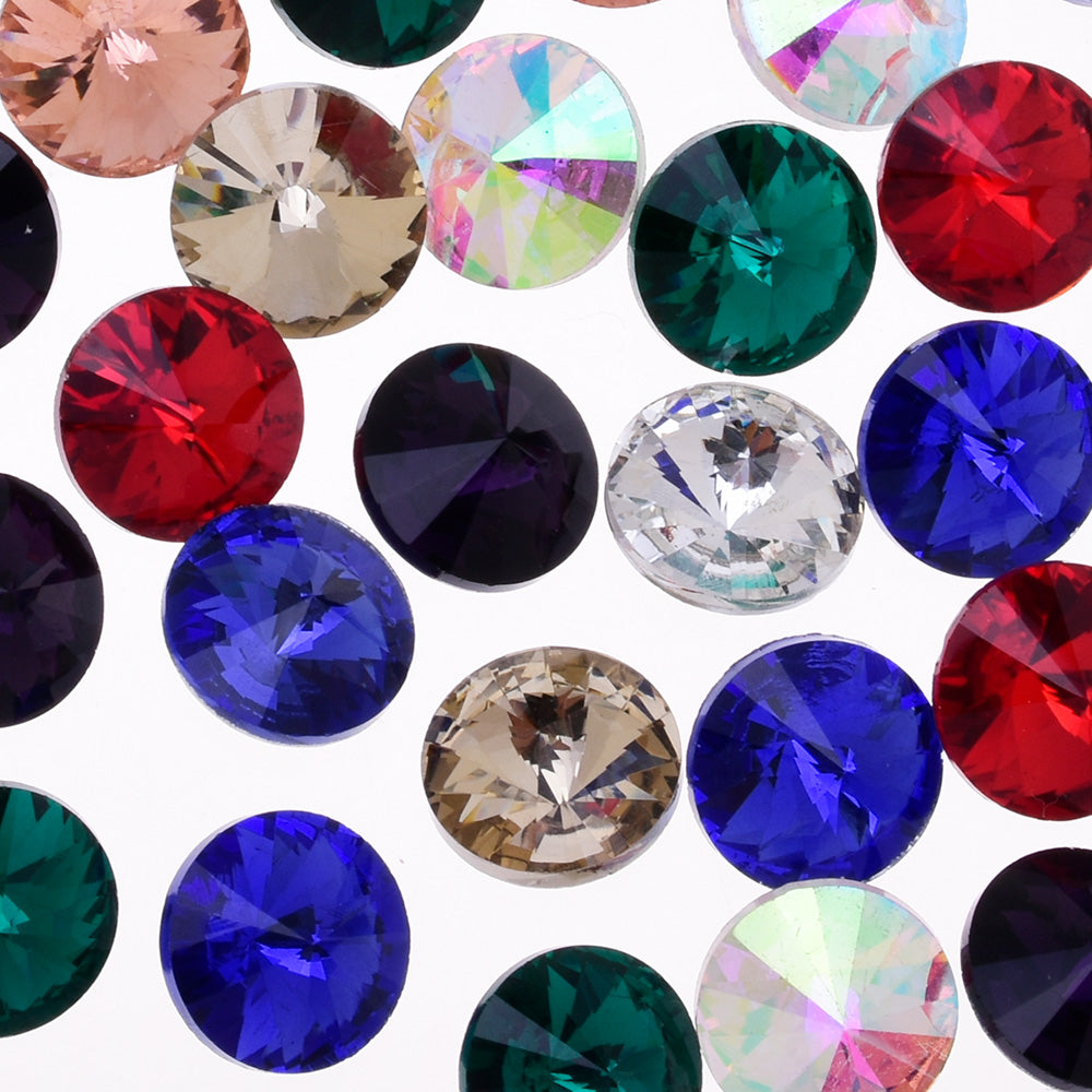 12mm Pointed Back Rhinestone  crystal stone Satellite stone Clear Handmade jewelry Accessories decoration mixed color 50pcs 10181858