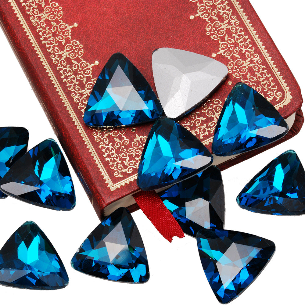 23mm Triangle bottom tip Crystal Fancy Stone,Cushion Cut Gem,4727,Blue Crystal Faceted Stone,10pcs/lot