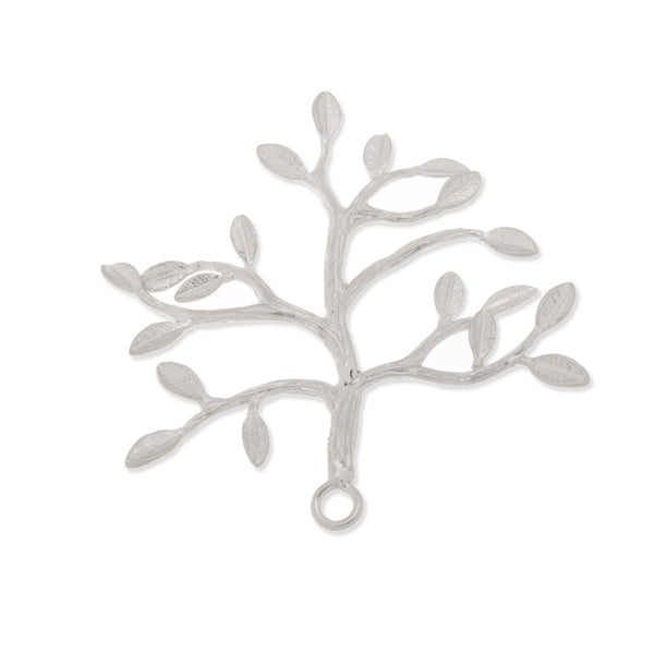 38x39mm Tree,Matte nickel finished,1 loop,charm for for necklace/ear,Brass filled,sold 10pcs/lot