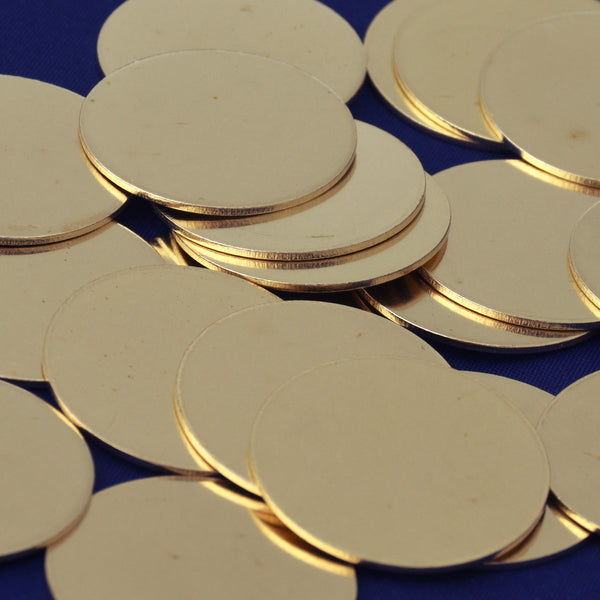 20pcs about 1 1/8" tibetara® Brass Round Stamping Blanks Fantastic Shine 18 Gauges DIY Stamping Blanks Jewelry
