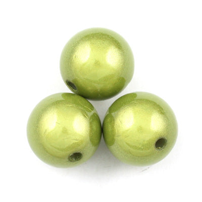 Top Quality 10mm Round Miracle Beads,Green Yellow,Sold per pkg of about 1000 Pcs