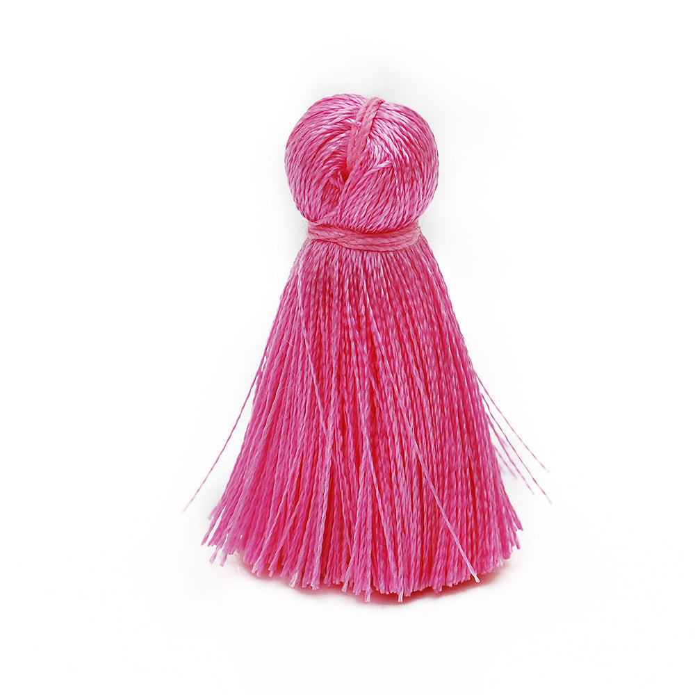 3cm Silky Tassels,Pink Fashion Mala Necklace Tassels, Handmade Jewelry Tassels, 20pcs/lot