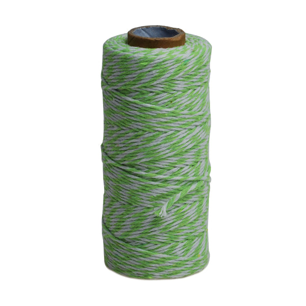 1 Pcs Bakers Twine (100 Yards/spool) Colored Cotton Twine,Decorative Packaging Rope,Double Strand Cotton Thread,Light Green,