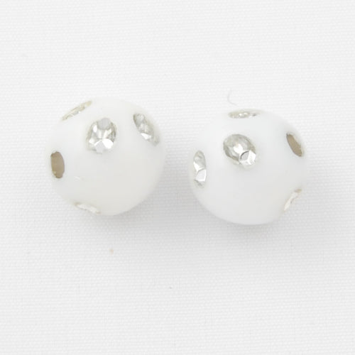 8 MM Plastic Beads with diamond,Sold per pkg of 2400 PCS