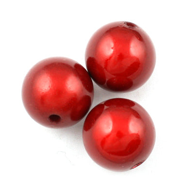 Top Quality 12mm Round Miracle Beads,Dark Red,Sold per pkg of about 560 Pcs