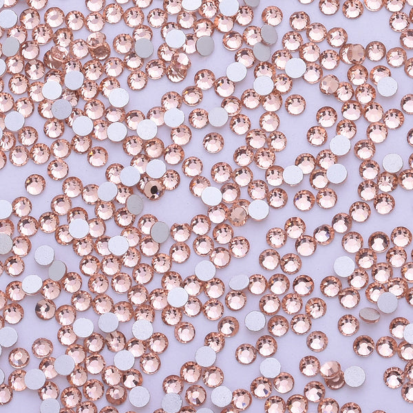 SS6 1440PCS Champagne Non Hot Fix Crystal, Flat Back 3D Rhinestones DIY Phone case Nail art design deco supplies