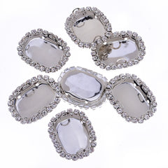 Claw chain base rhinestones with claw Long octagon cut Wedding dress accessory fit 13*18mm Rhinestone white K 20pcs 10179503