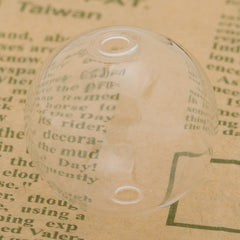 25mm Clear Glass Globe with 2 holes,10PCS/Lot