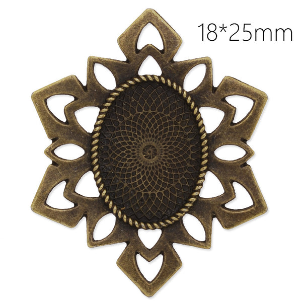 18x25mm Oval frozen pendant tray,antique fronze,zinc alloy metal,20Pieces/lot