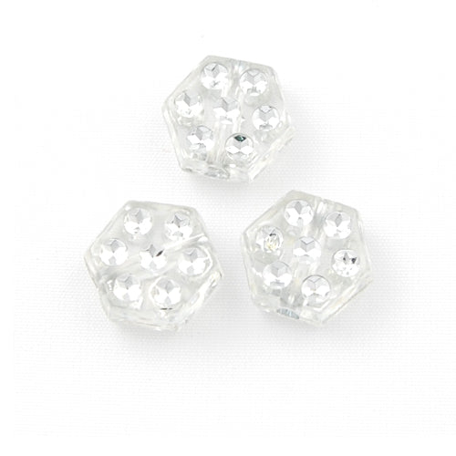 5*8 MM Plastic Beads with diamond,Sold per pkg of 2200 PCS