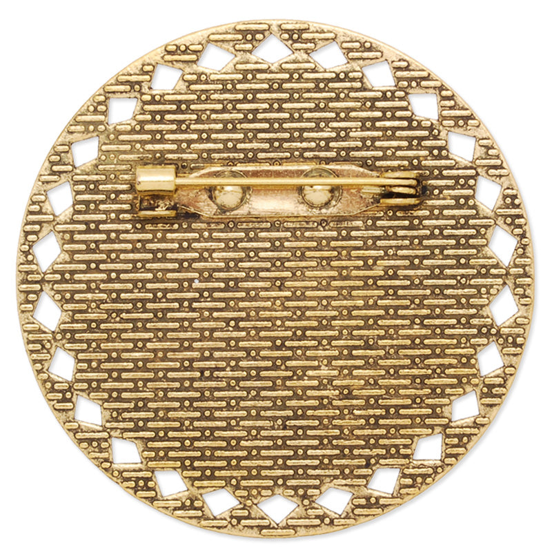 35mm anqitue gold plated brooch blank,brooch bezel,zinc alloy,lead and nickle free,sold by 10pcs/lot