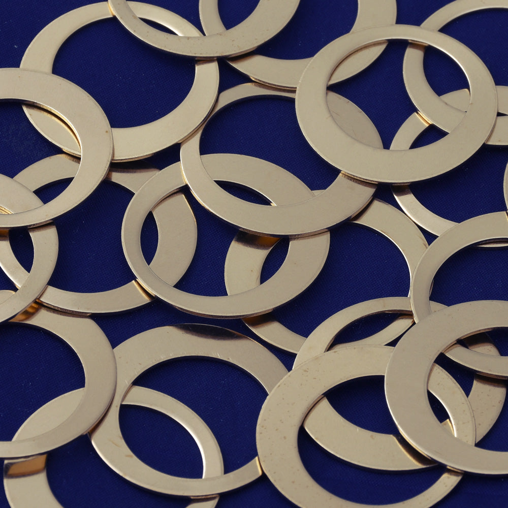 20pcs about 1 5/8" tibetara® Brass Round Washer Stamping Blanks Fantastic Shine 18 Gauges DIY Stamping Blanks Jewelry