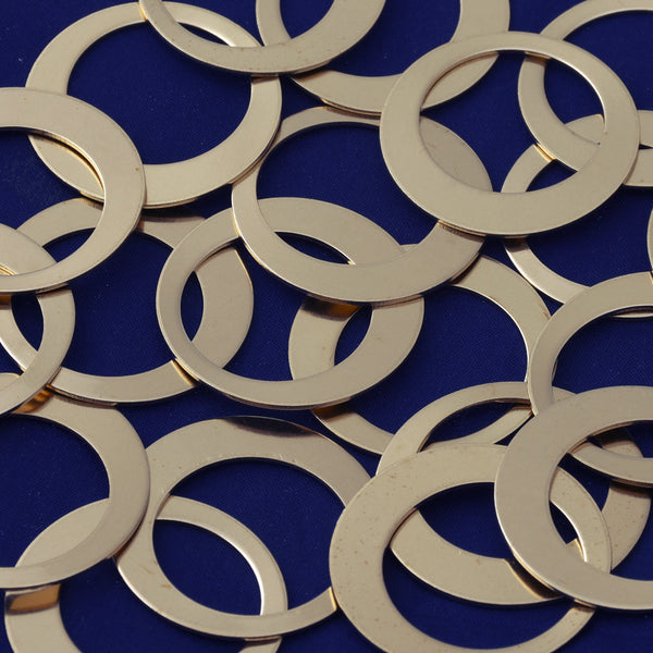 20pcs about 1 5/8" tibetara® Brass Round Washer Stamping Blanks Fantastic Shine 18 Gauges DIY Stamping Blanks Jewelry