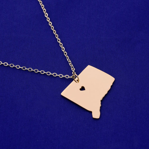 1 pcs about 30x26mm Gold Stainless Steel pendant map necklace Stamping blank Jewelry supplies Connecticut-CT 18 Gauges