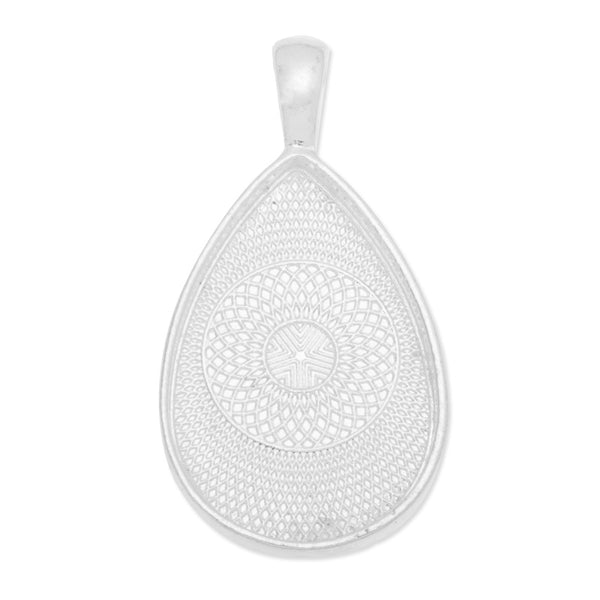 20x30mm Drop pendant trays,Zinc Alloy filled,shine silver plated,20pcs/lot