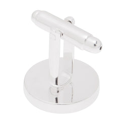 Cufflink blank with 16mm bezel,deep size:2mm,Brass filled,Silver plated,10pcs/lot