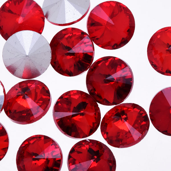 12mm Pointed Back Rhinestone  crystal stone Satellite stone Clear Handmade jewelry Accessories decoration red 50pcs 10181856