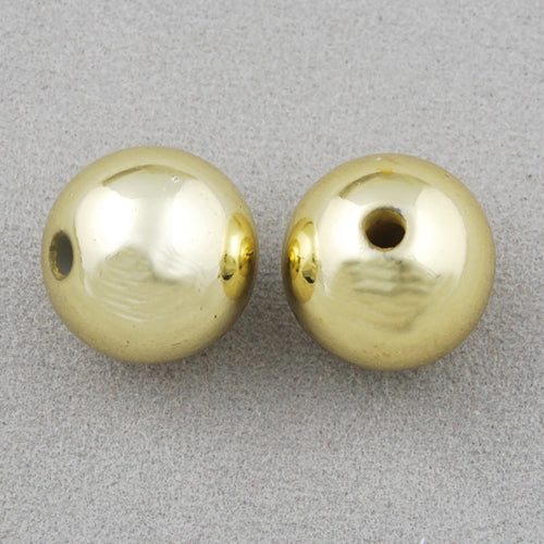 12 MM Coated Beads,Gold,Sold per by one package of 550 PCS