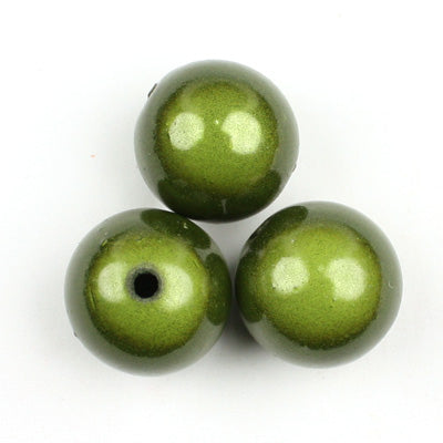 Top Quality 12mm Round Miracle Beads,Blackish Green,Sold per pkg of about 560 Pcs