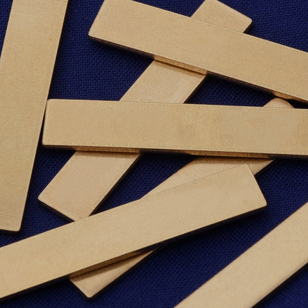 20pcs about 1/4" x 1 1/4"  tibetara® Brass Rectangle Stamping Blanks Fantastic Shine 18 Gauges DIY Stamping Blanks Jewelry