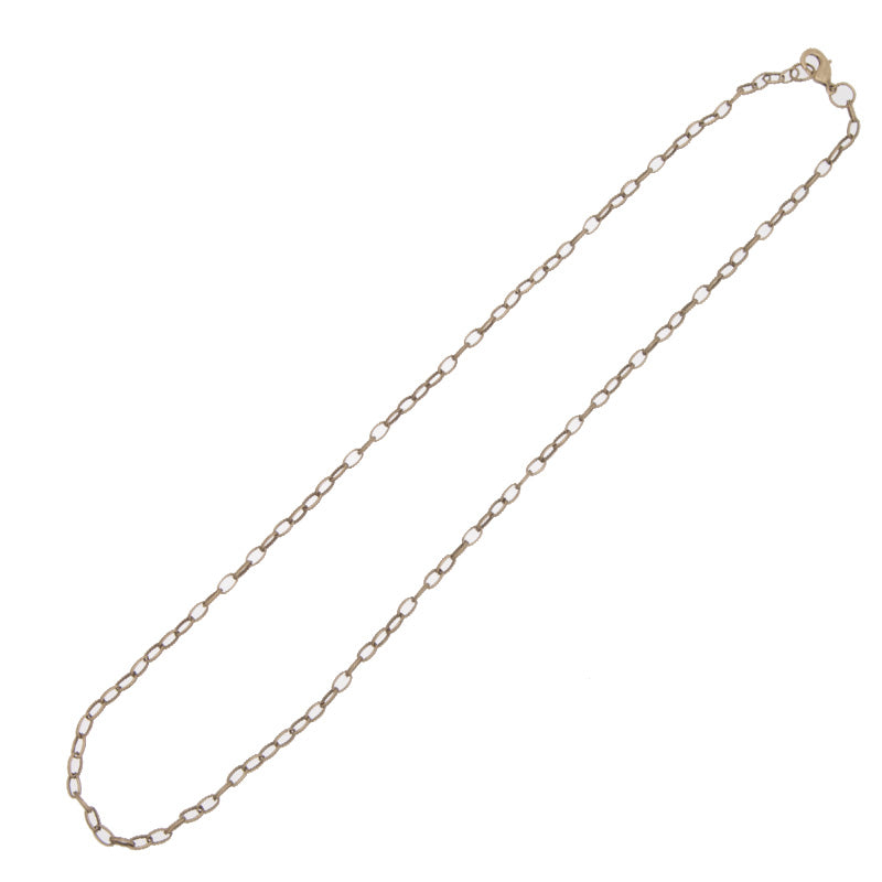24 inch long flat necklace chain for pendant,4x6.5mm link size,Lobster Clasp end,Brass chain,antique bronze plated,20pcs/lot
